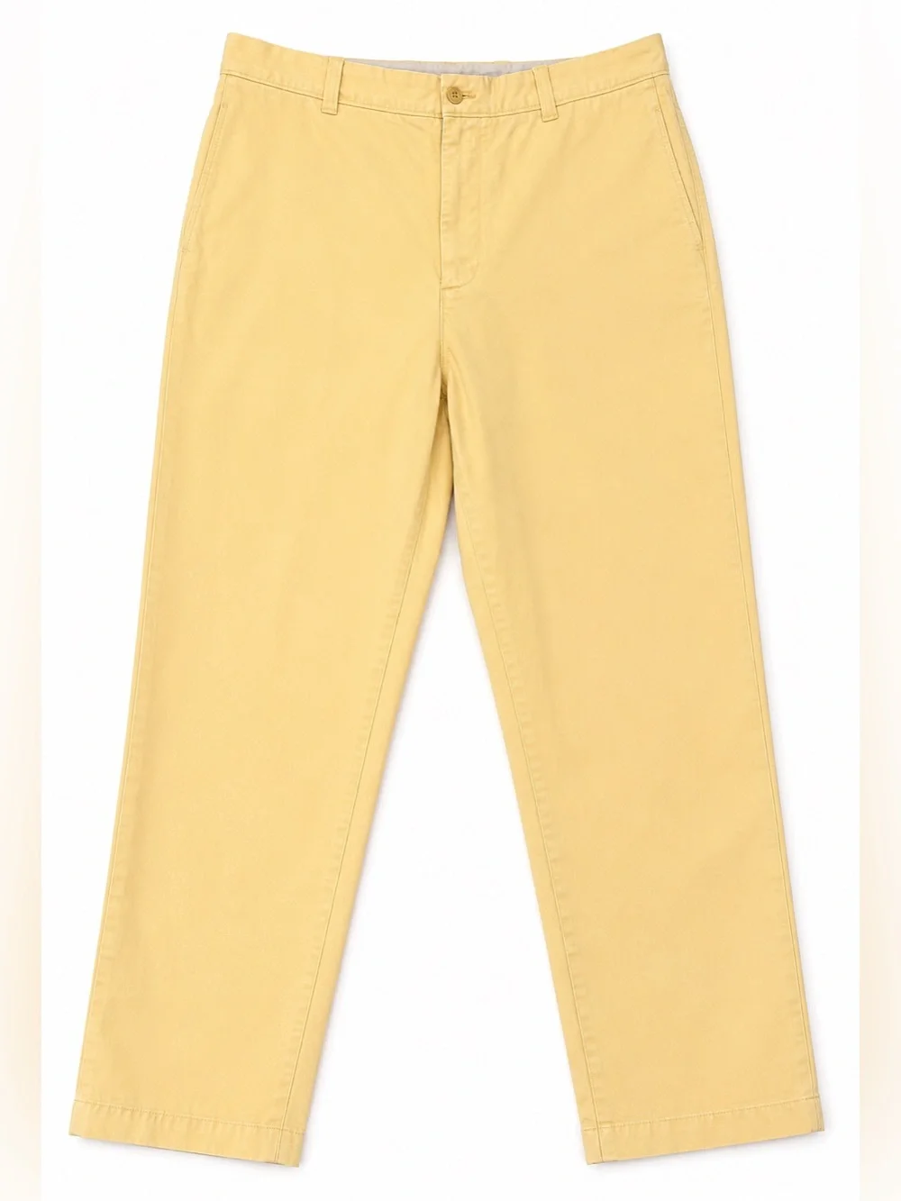 J.Crew Men’s Yellow 100% Cotton Chino Pants 36x30 Classic Flat Front